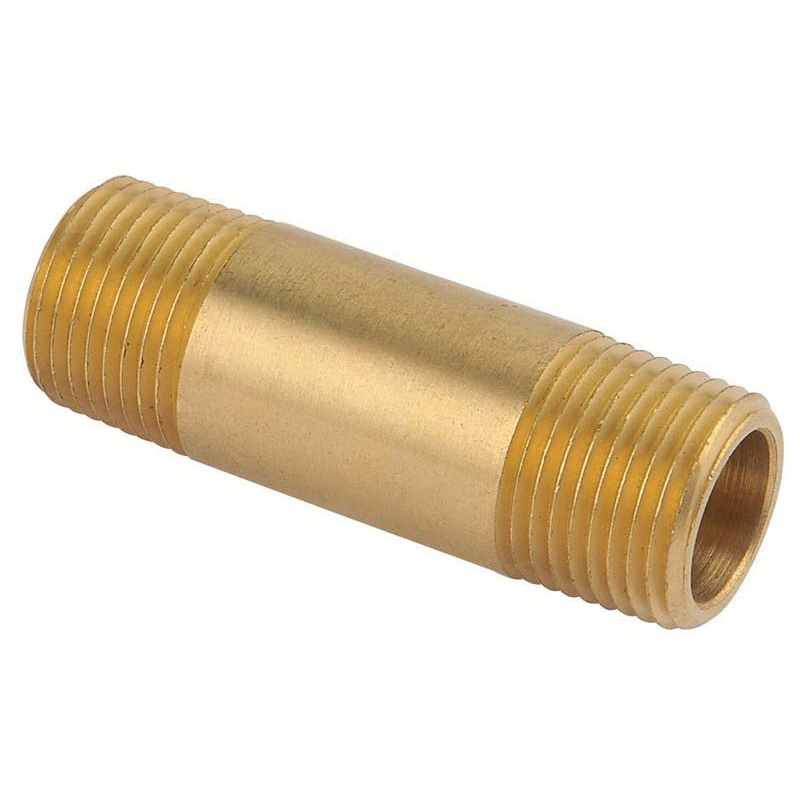 Brass SCH 40 Pipe Nipple, 3/4 in, MNPT