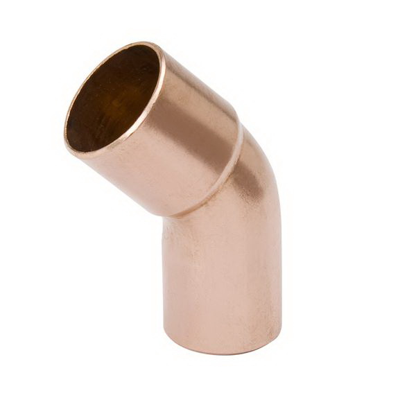 Copper Wrot 45 deg Street Elbow, 4 in, Fitting (Male Solder) x Copper (Female Solder), Domestic
