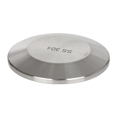 Gray 304 Stainless Steel Solid End Cap, 2 in