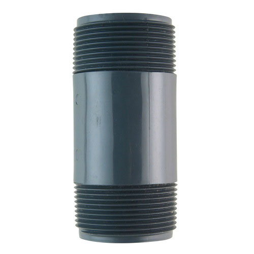 PVC SCH 80 Pipe Nipple, 2 in x 3 in L, Standard, 25/CT