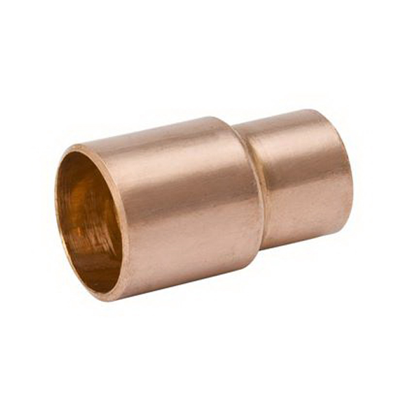 Copper Wrot Reducing Coupling, 1-1/2 in x 1-1/4 in, Copper