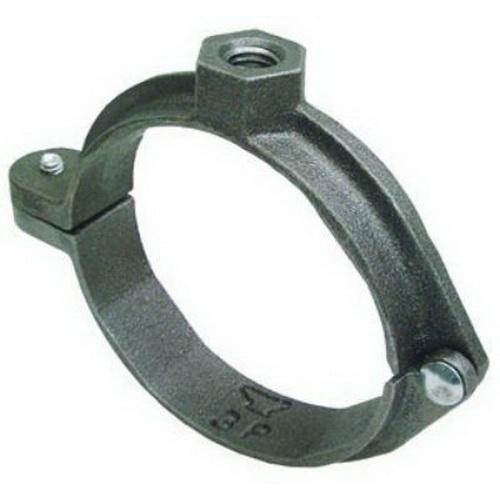 Plain/Black Malleable Iron Extension Split Pipe Clamp, Domestic