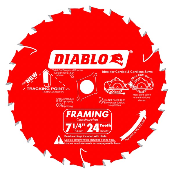 DIABLO #D0724A 7-1/4 X 24 COATED BULK