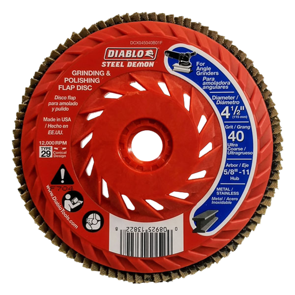 DIABLO #DCX045040B01F FLAP DISC INTEGRATED HUB 40G