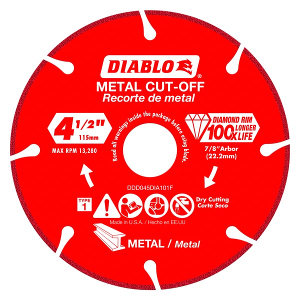 DIABLO #DDD045DIA101F 4.5 DIAMOND DISC MTL CUTTING