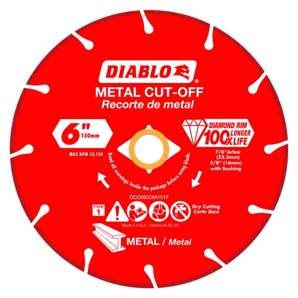 DIABLO #DDD060DIA101F 6 DIAMOND DISC MTL CUTTING