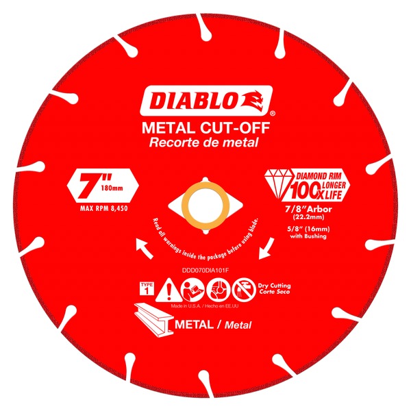 DIABLO #DDD070DIA101F 7 DIAMOND DISC MTL CUTTING