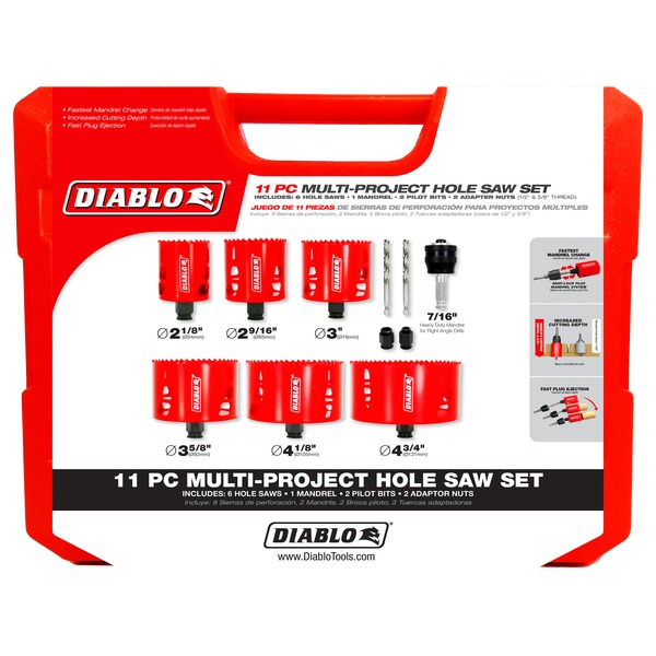 DIABLO #DHS11SLD BIM SET - 11PC LAR DIA