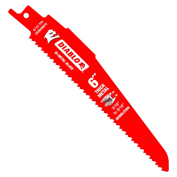 DIABLO #DS0608BFD5 STEEL DEMON 6 8/10 TPI 5pk