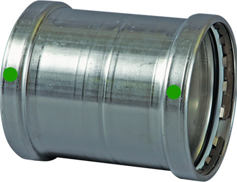 VIEGA #80350 - 4 - 316 SS PPR CPLG W/O STOP (P) (EPDM)
