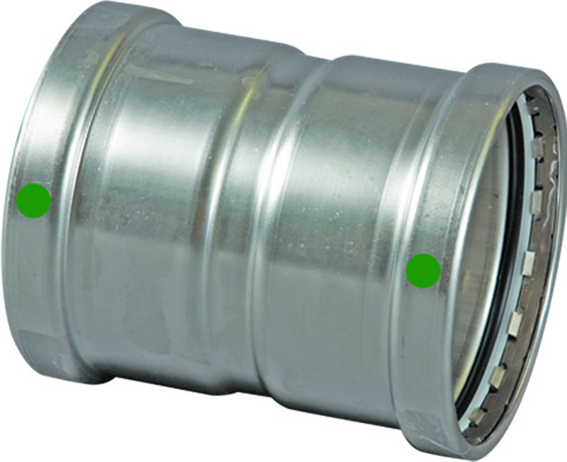 VIEGA #80305 - 4 - 316 SS PPR CPLG W/ STOP (P) (EPDM)