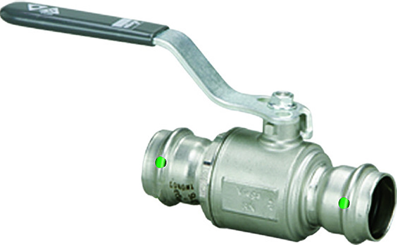 VIEGA #81095 - 1-1/4 - 316 SS PPR BALL VLV (P) (EPDM)