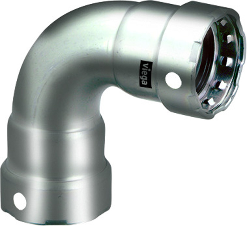 VIEGA #95005 - 1/2 - 304 SS MGPR 90 DEG ELL (P) (FKM)