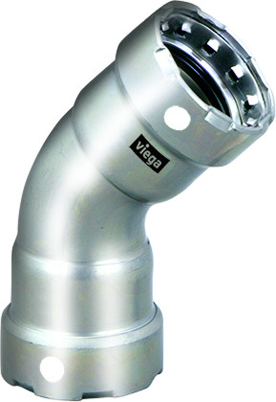 VIEGA #95075 - 2 - 304 SS MGPR 45 DEG ELL (P) (FKM)
