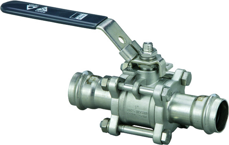 VIEGA #85136 - 1-1/4 - 316 SS PPR 3-PC BALL VLV (P) (FKM)