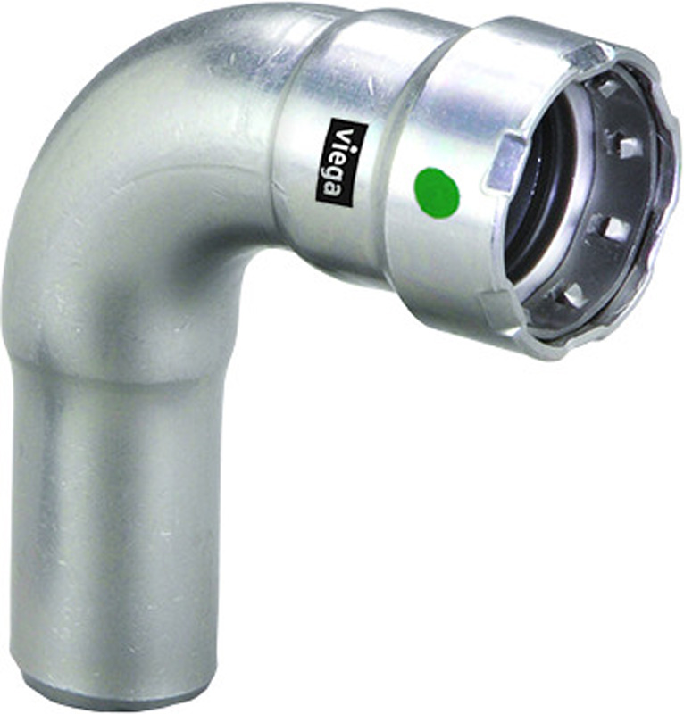 Viega 5116.1 Series 90030 Street Elbow, 1/2 in IPS x 1/2 in Press, Stainless Steel