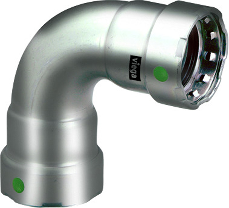 Viega 5116 Series 90010 Elbow, 3/4 in Press x 3/4 in Press, Stainless Steel