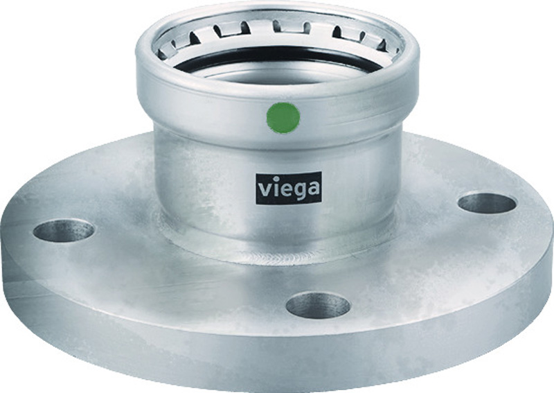 VIEGA #90730 - 4 - 316 SS MGPR FLG ADPT (P) (EPDM)
