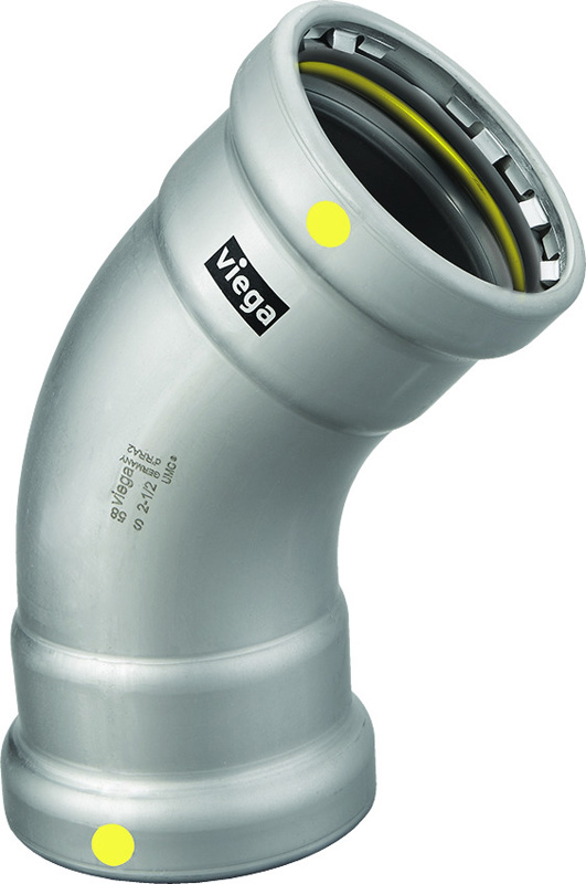 VIEGA #28630 - 2-1/2 - CS MGPR(G) 45 DEG ELL (P) (HNBR)