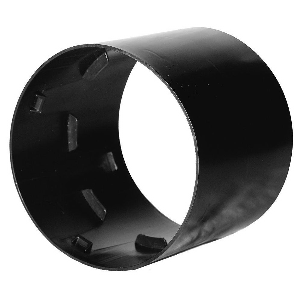 ADS® 0812AA Black Polyethylene External Single Wall Snap Coupling, 8 in, Barb, Domestic