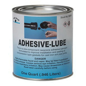 Black Swan® 04081 Adhesive Lube, 1 qt Can with Jumbo Dauber, Black
