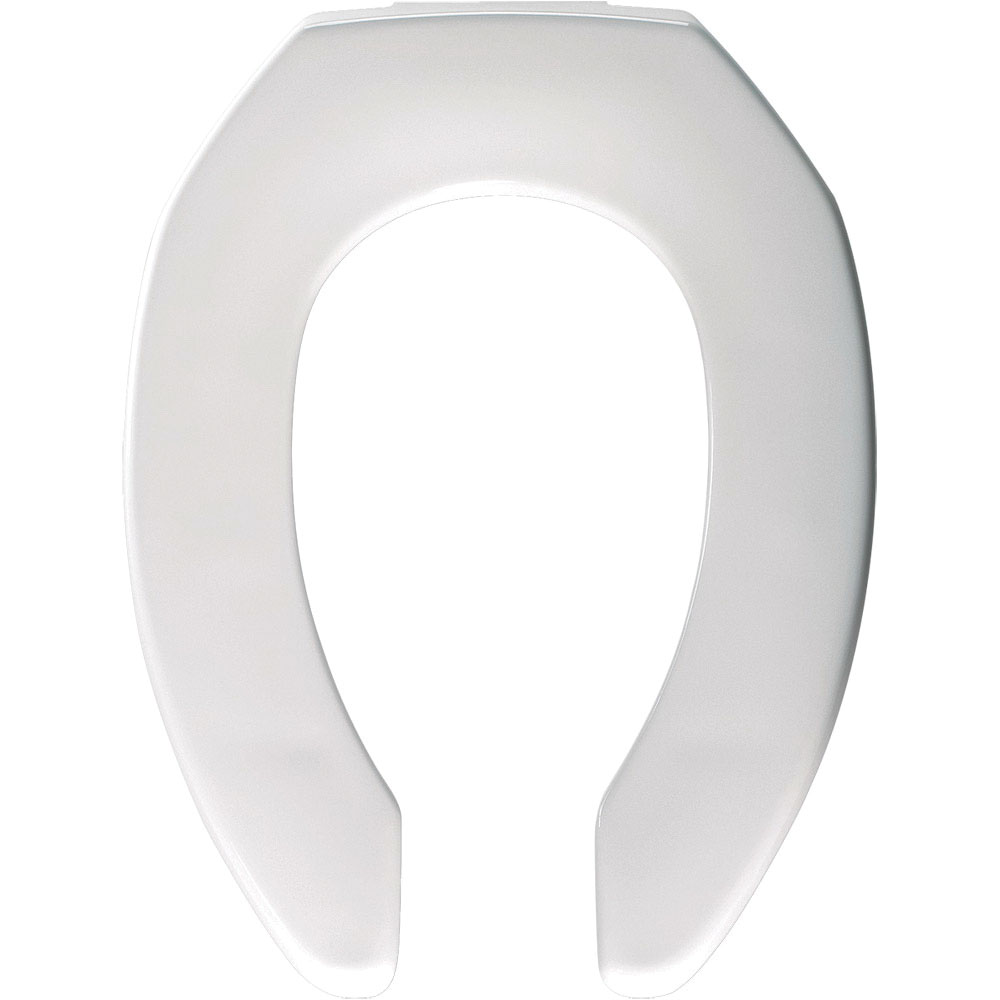 Church® 255 White Plastic Commercial Heavy Duty Toilet Seat