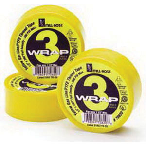 Cleanfit Blue Monster® 70820 3-Wrap PTFE Thread Seal Tape, 260 in L x 1/2 in W x 0.004 in T, Yellow