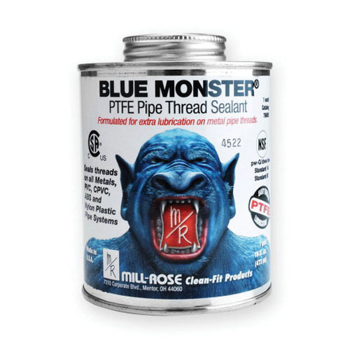 Cleanfit Blue Monster® 76005 Heavy Duty Industrial Grade Thread Sealant with PTFE, 1 pt Can, White