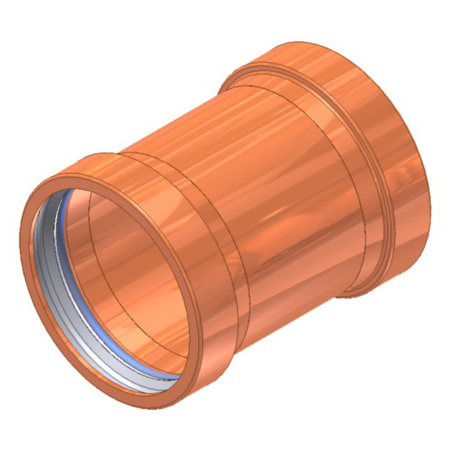 EPC Apollopress® Copper Press Large Diameter Coupling without Stop, Copper, Domestic