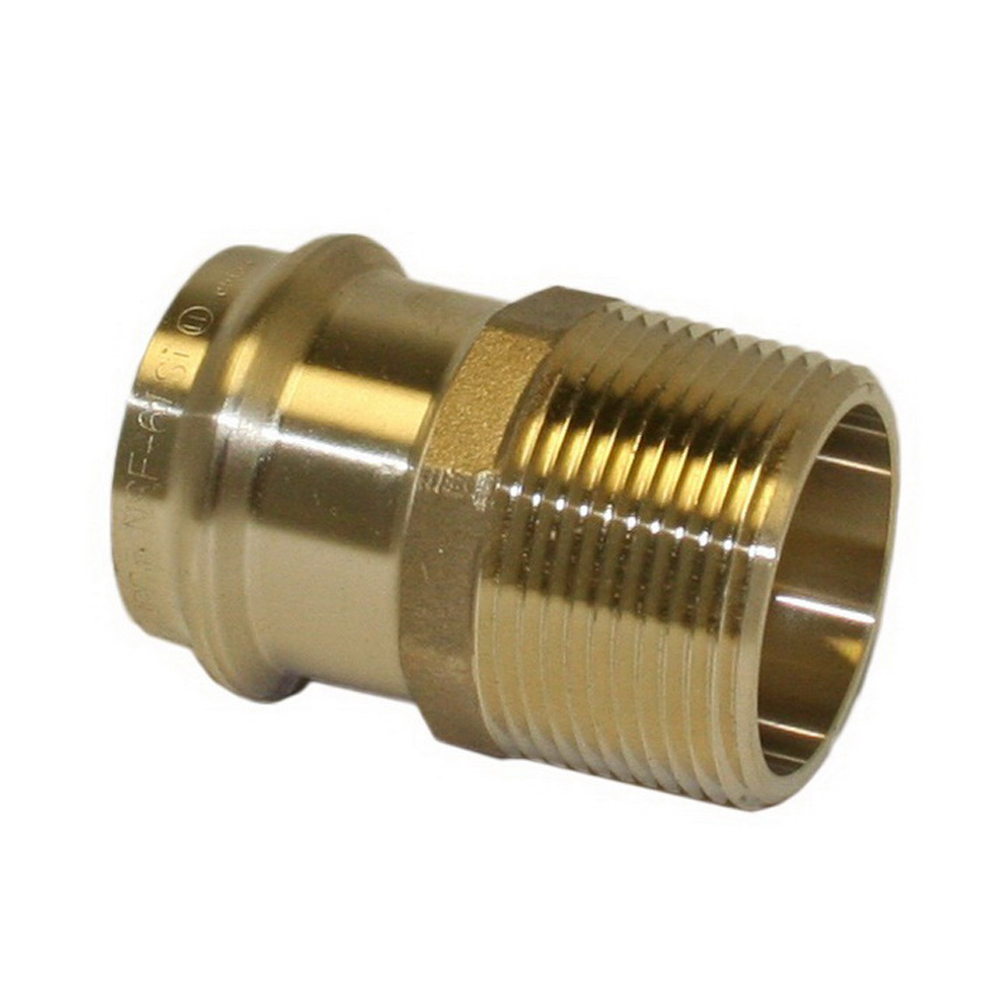 EPC Apollopress® Brass Small Diameter Press Adapter, Copper x MNPT, Domestic