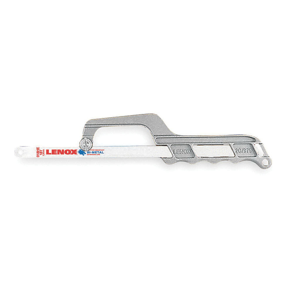 Lenox® 20975975 Silver Bi-Metal Blade/Aluminum Handle Compact Hand Hacksaw, 3 in