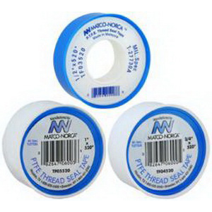 Matco-Norca™ TF03520 PTFE Thread Sealing Tape, 520 in L x 1/2 in W x 0.0035 in THK, Blue Spool Covered By White Shell