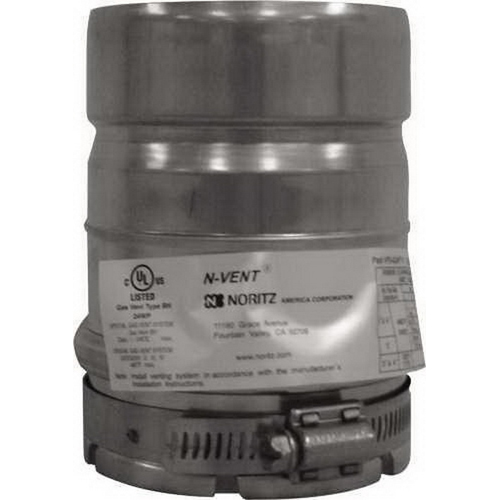 Noritz® VP4-ADAPT-PVC Stainless Steel Adapter, 4 in, Quick Snap