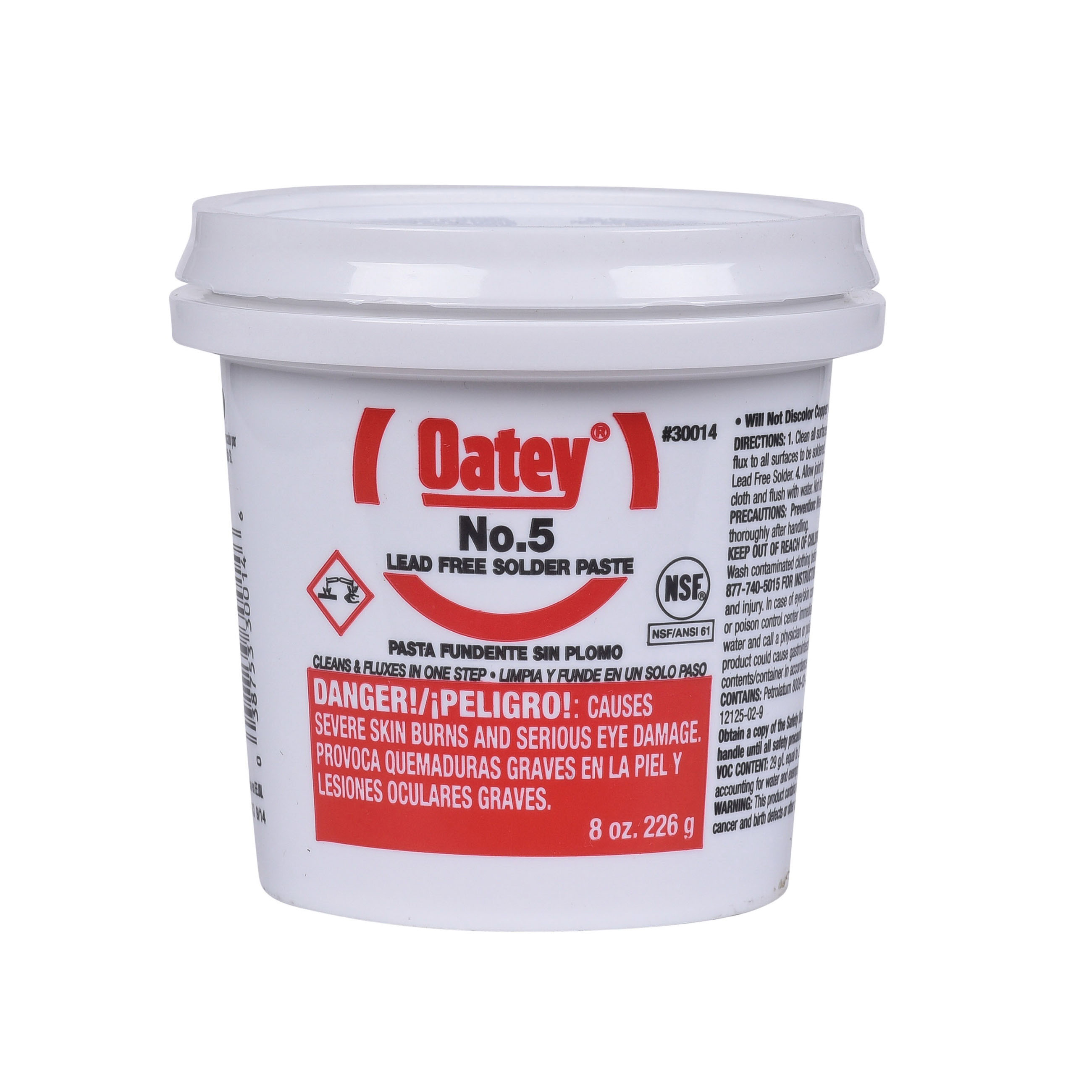 Oatey® 30014 Solder Paste Flux, Amber, 8 oz Bucket, 400 - 700 deg F