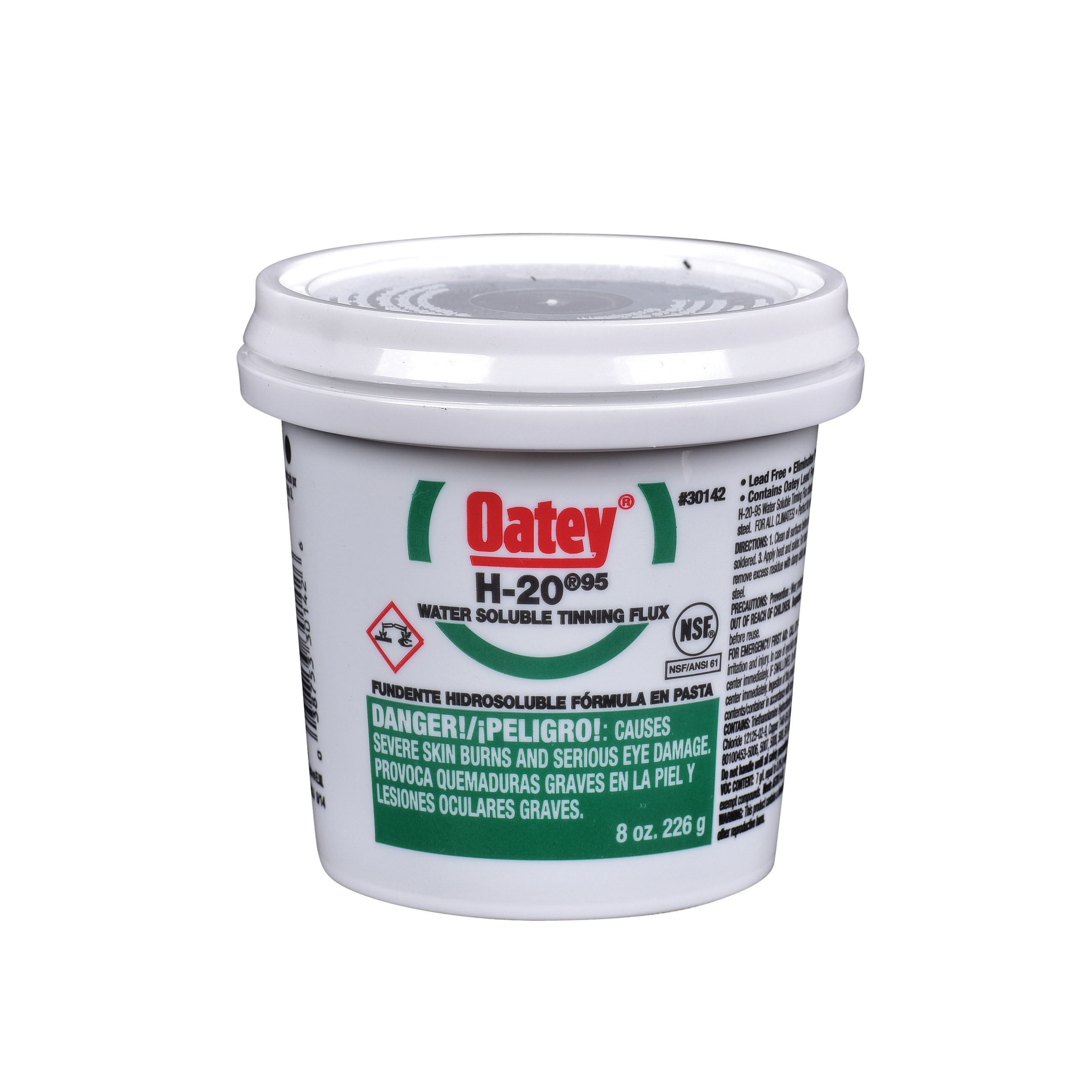 Oatey® 30143 Water Soluble Tinning Flux, Greenish Gray, 16 oz Bucket, 400 - 700 deg F