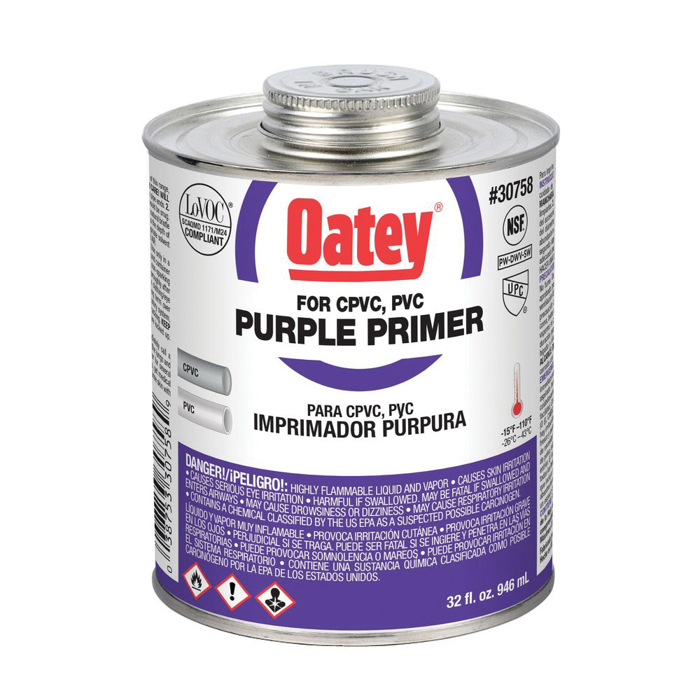 Oatey® 30758 Primer, 32 oz Can, Purple