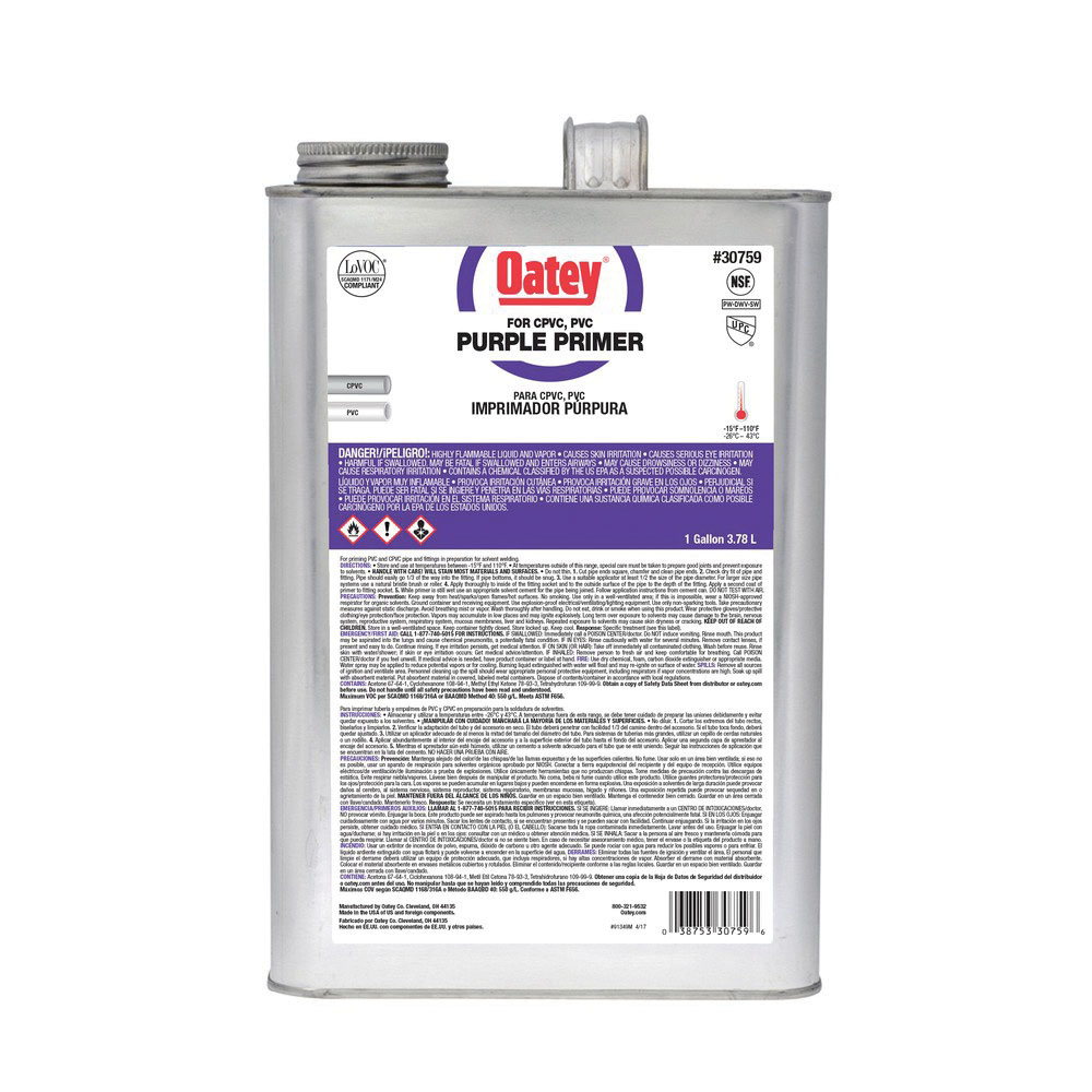 Oatey® 30759 Primer, 1 gal Can, Purple