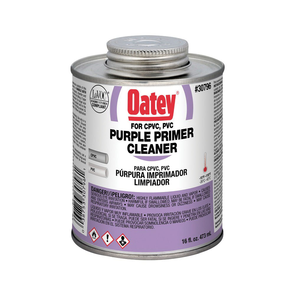 Oatey® 30796 Dual Purpose Primer/Cleaner, 16 oz Can, Purple