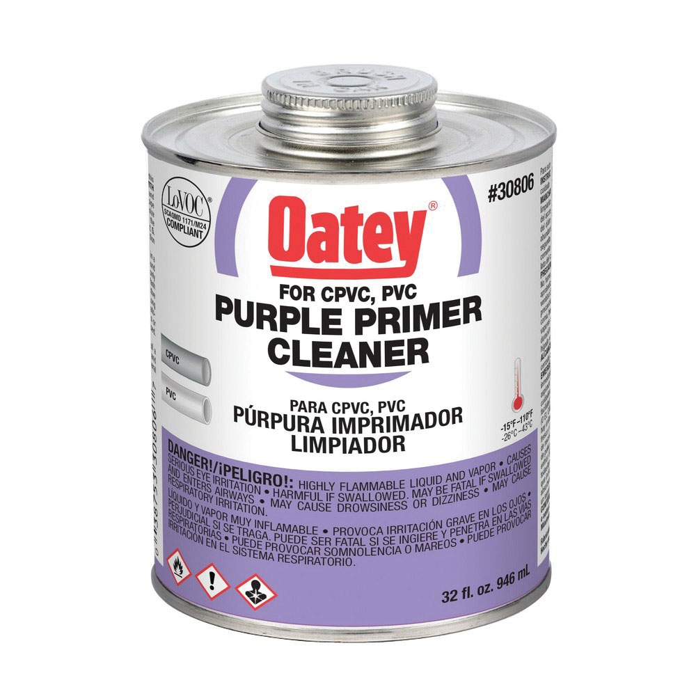 Oatey® 30806 Dual Purpose Primer/Cleaner, 32 oz Can, Purple