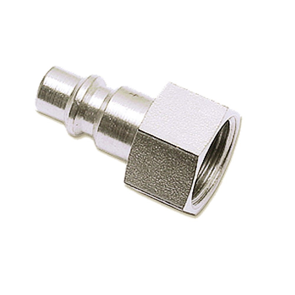 Parker® Transair® 9083 22 14 Brass Straight Plug, 1/4 in, FNPT