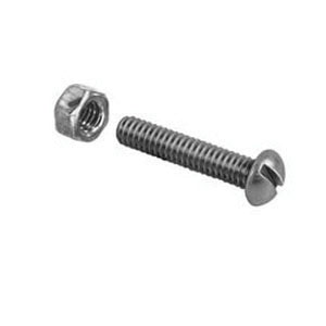 PASCO 1641 Round Head Stove Bolt with Hex Nut, 1/4 in x 1 in, 100/PK