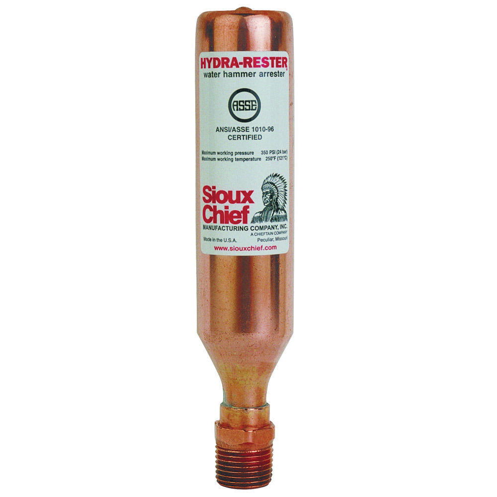 Sioux Chief HydraRester™ 655-D Copper Type D Water Hammer Arrester, 1 in, MIPT