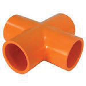 Spears® FlameGuard® Orange CPVC Molded Cross, Socket