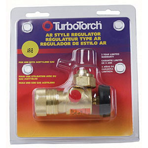 Turbotorch® 0386-0725 Air Acetylene Gas Medium Duty Torch Regulator, CGA-520 x 3/8-24 LH, 0 - 15 psig