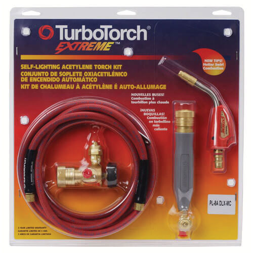 Turbotorch® 0386-0834 Swirl Brazing and Soldering Torch Kit, 2 in Soft Solders, 1 in Silver Brazes