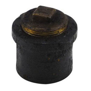 Tyler Pipe 012146 Cast Iron No-Hub Cleanout Ferrule with Type A Brass Plug, 6 in x 5 in