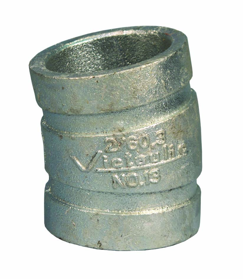 Victaulic® 13 Series 13G-3 Pipe Elbow, 3 in Grooved x 3 in Grooved, Iron, Hot-Dipped Galvanized