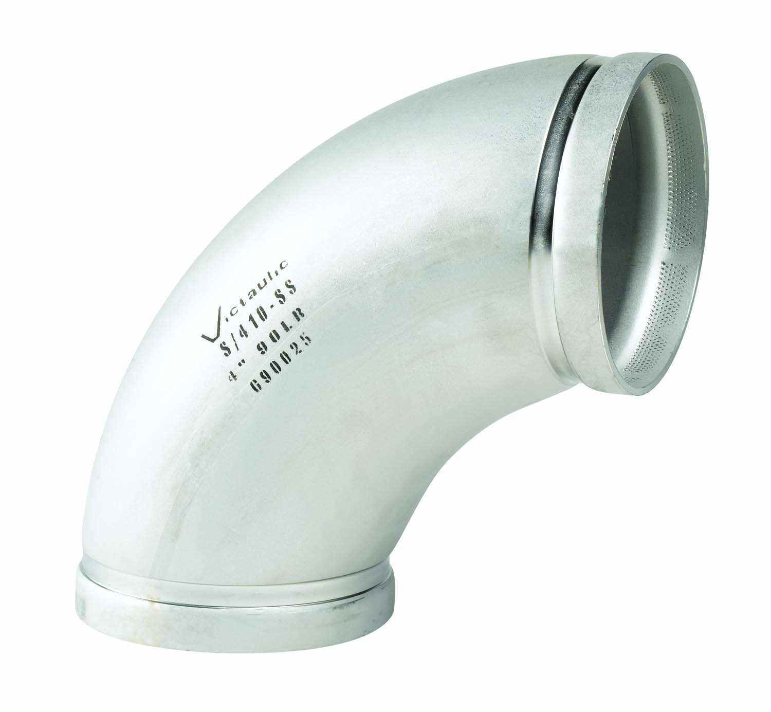 Victaulic® 410 SS Series F100410X14 Elbow, 10 in Grooved x 10 in Grooved, Stainless Steel, 10-3/4 in Dia
