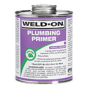 Weld-On® 14025 Plumbing Primer, 1 qt Can with Applicator Cap, Purple