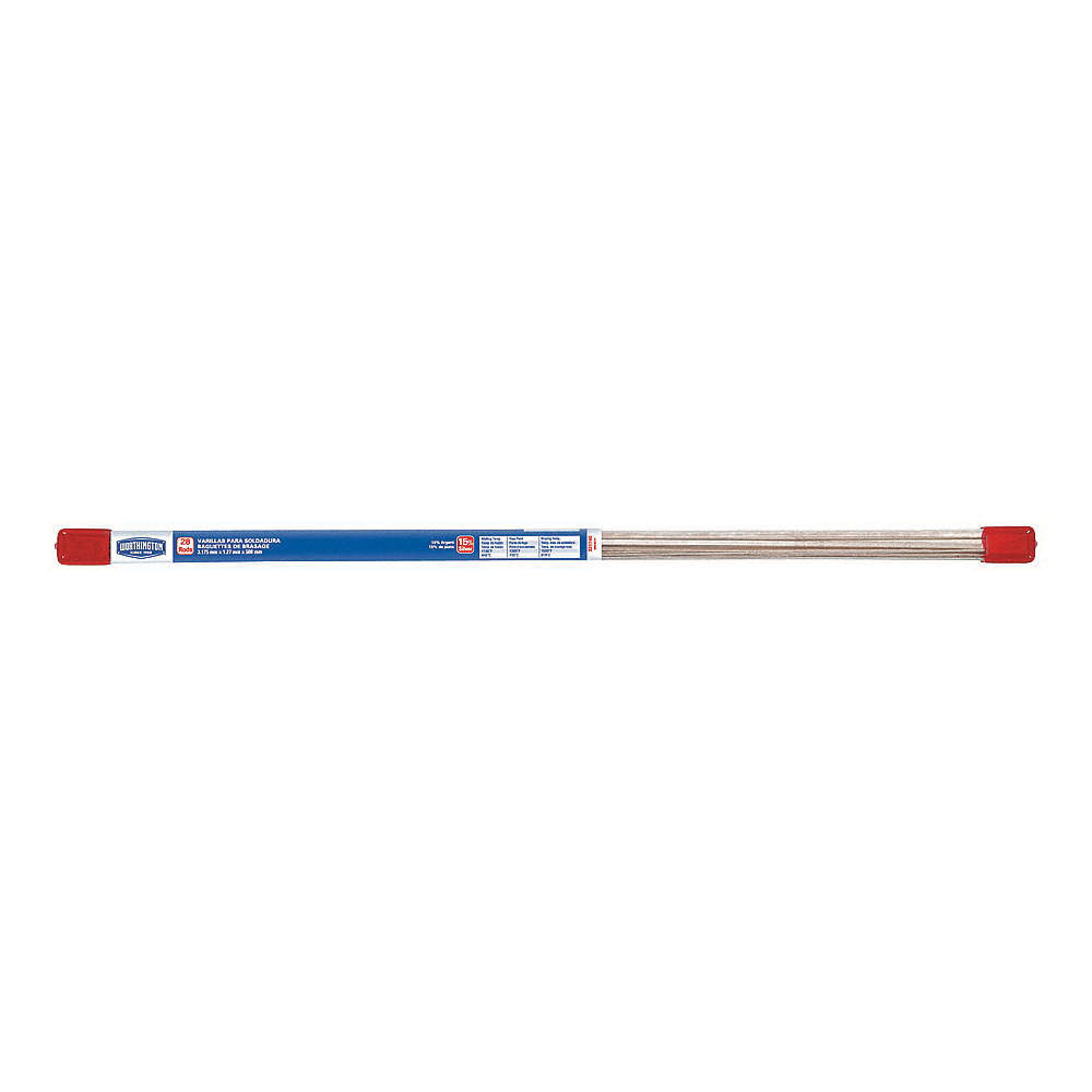 Worthington™ 331740 Flat Brazing Rod, 1 lb Tube, 20 in L, 1190 deg F Solid, 1475 deg F Liquid